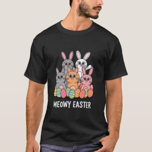 Camiseta Conejo de Pascua Meowy Gatos Divertidos Animales d