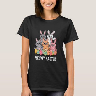 Camiseta Conejo de Pascua Meowy Gatos Divertidos Animales d