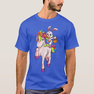 Camiseta Conejo de Pascua montando Chicas unicornios, niño 