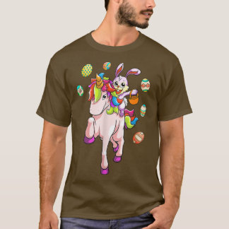 Camiseta Conejo de Pascua montando Chicas unicornios, niño 