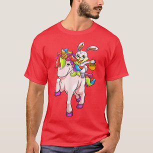 Camiseta Conejo de Pascua montando Chicas unicornios, niño 