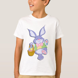 Camiseta Conejo de Pascua Morado Bailando Personalizado Par