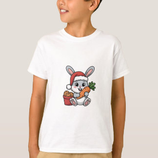 Camiseta Conejo de Pascua Navidad de zanahoria Divertida Fi