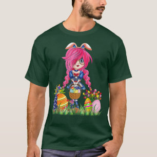 Camiseta Conejo de Pascua Oídos Japoneses Anime Merch Cute 