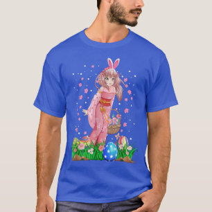 Camiseta Conejo de Pascua oreja Kawaii japonés anime a adol