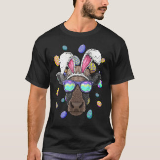 Camiseta Conejo de Pascua Orejas de Vaca Caza de Huevos de 