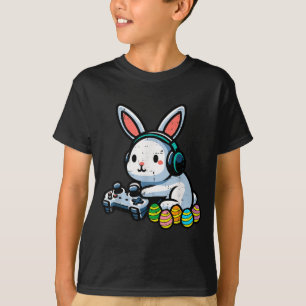 Camiseta conejo de Pascua para jugadores videojuego hombres