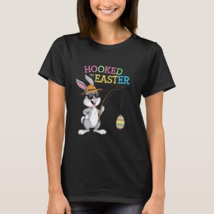 Camiseta Conejo de Pascua Pescando Huevos Divertido Día Fes