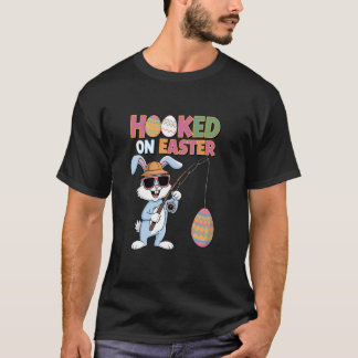 Camiseta Conejo de Pascua Pescando Huevos Divertidos Feriad