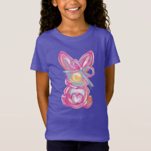 Camiseta Conejo de Pascua Pincelada Pastel Acuarela
