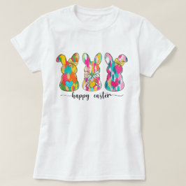 Camiseta Conejo de Pascua Purpurina para mujeres