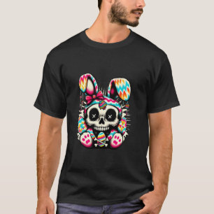 Camiseta Conejo de Pascua Retro Tie Dye Conejo Calavera Cru