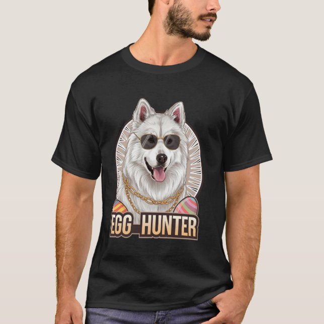 Camiseta Conejo de Pascua Samoyed Huevo Hunter Perro Lover (Anverso)
