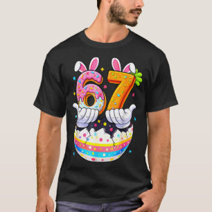 Camiseta conejo de Pascua seis siete 6 7 niños niñas chicos