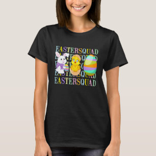 Camiseta Conejo de Pascua Squad Pollo Huevos Para Niños Muj