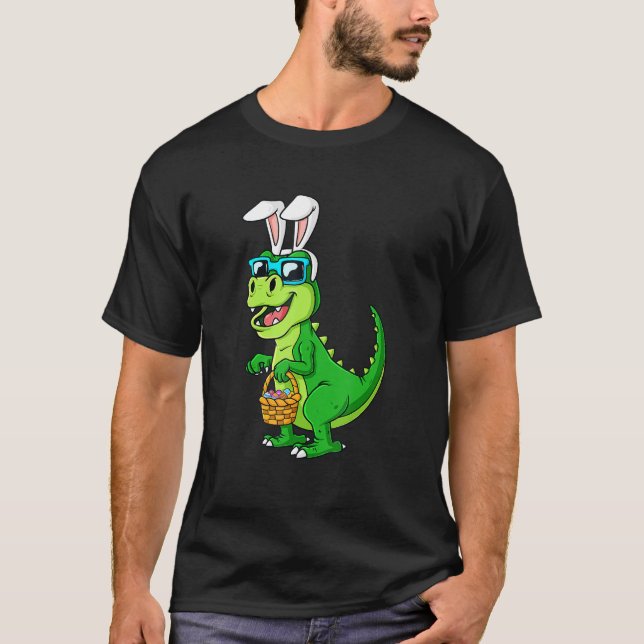 Camiseta Conejo de Pascua T Rex con Dinosaurio Funny de la  (Anverso)