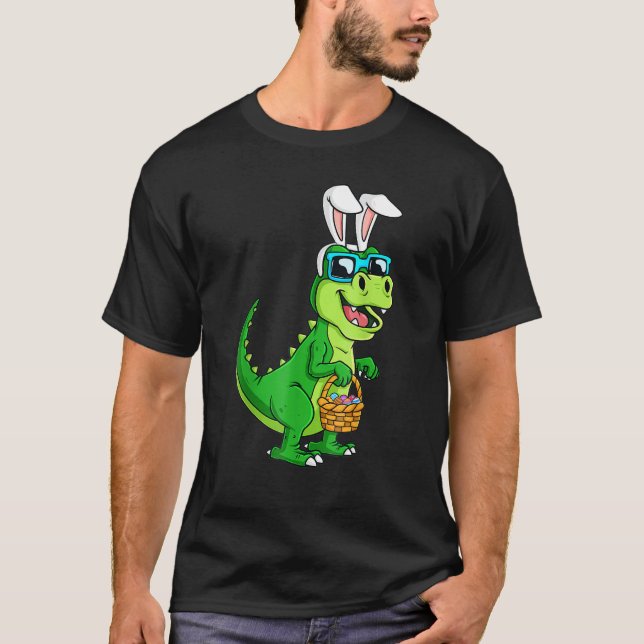 Camiseta Conejo de Pascua T Rex con Dinosaurio Funny de la  (Anverso)
