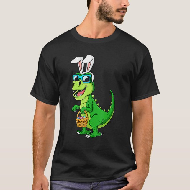 Camiseta Conejo de Pascua T Rex con Dinosaurio Funny de la  (Anverso)