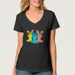Camiseta Conejo de Pascua Trío de Hip Hop Conejitos Diverti