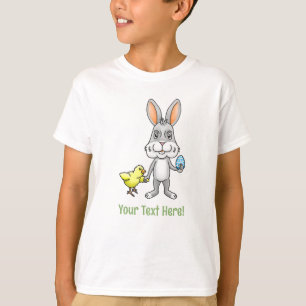 Camiseta Conejo de Pascua y el pollito amarillo