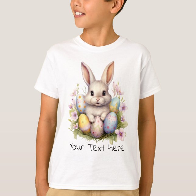 Camiseta Conejo de Pascua y Huevos de Pascua (Anverso)