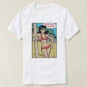 Camiseta Conejo de Playa Bronceado Bikini Chica • ¿Qué pasa