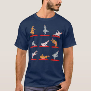 Camiseta Conejo de yoga figuras de conejo Bunny Yoga 