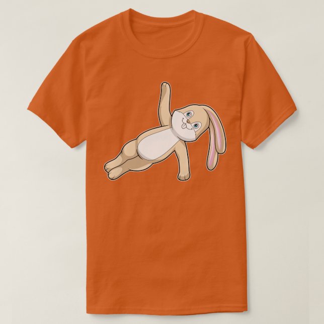 Camiseta Conejo de Yoga Stretching (Diseño del anverso)