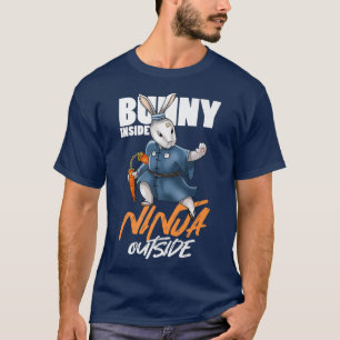 Camiseta Conejo dentro de Ninja fuera de Nunchuks Katana Ja