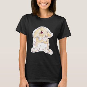 Camiseta Conejo Desanimado Cruzando Pequeñas Patitas Suaves