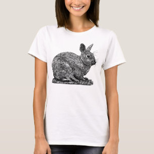 Camiseta Conejo - Dibujo tipo pluma y tinta
