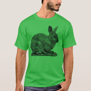 Camiseta Conejo - Dibujo tipo pluma y tinta