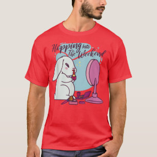 Camiseta Conejo divertido Makeup Mirror Bunny