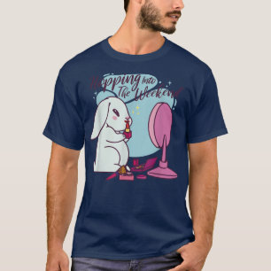 Camiseta Conejo divertido Makeup Mirror Bunny