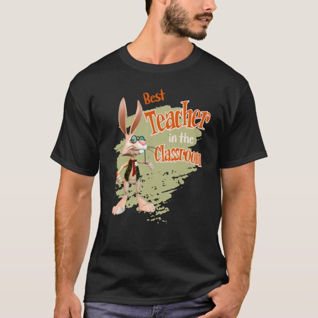 Camiseta Conejo Divertido Mejor Profesor de la Clase (Anverso)