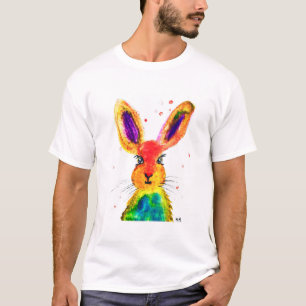 Camiseta Conejo divertido Rabbit Hare acuarela Cute Animal