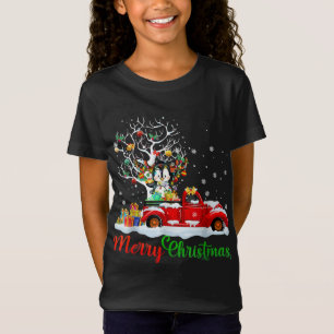 Camiseta Conejo En Camión Rojo Navidades Pajama Divertidas