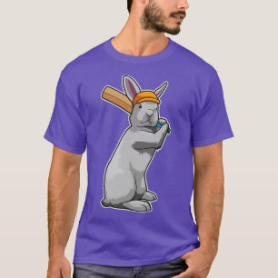 Camiseta Conejo en Cricket con el bate de cricket1