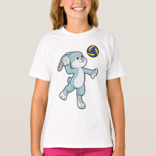 Camiseta Conejo en deportes con voleibol