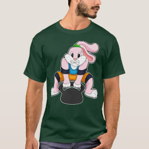 Camiseta Conejo en Fitness con Dumbbell