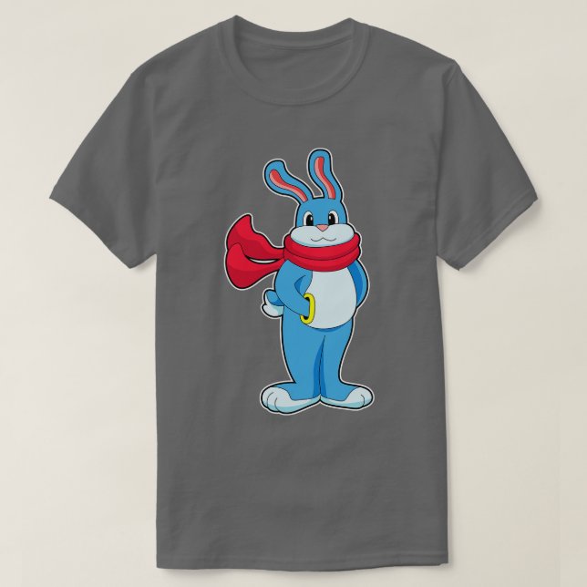 Camiseta Conejo en invierno con bufanda (Diseño del anverso)
