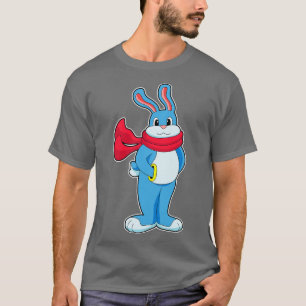 Camiseta Conejo en invierno con bufanda