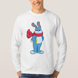 Camiseta Conejo en invierno con bufanda