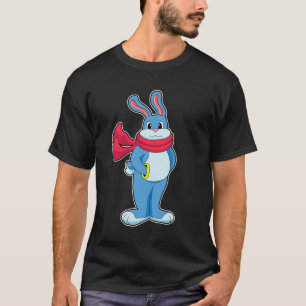 Camiseta Conejo en invierno con bufanda