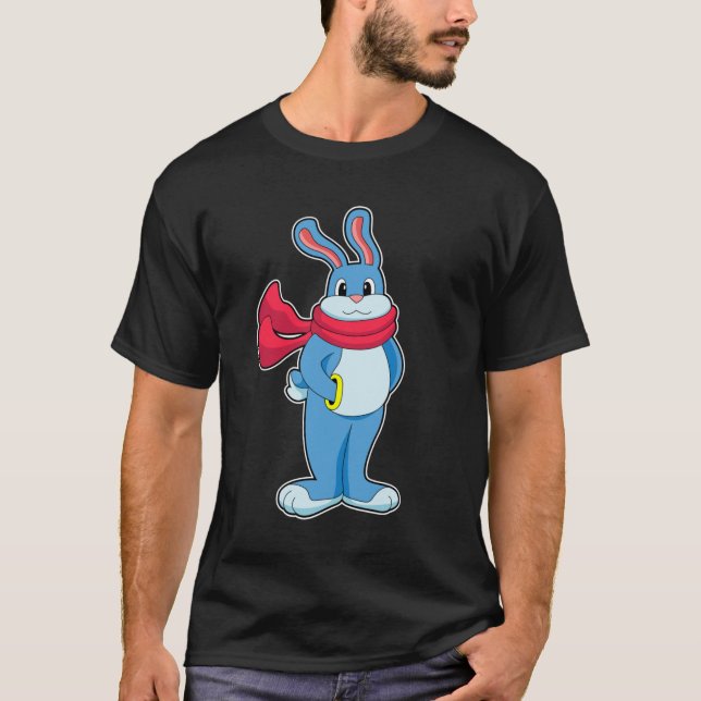 Camiseta Conejo en invierno con bufanda (Anverso)