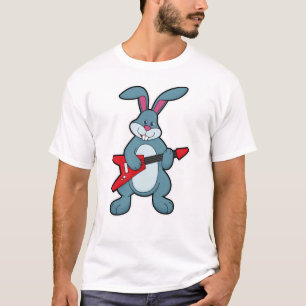 Camiseta Conejo en música con guitarra