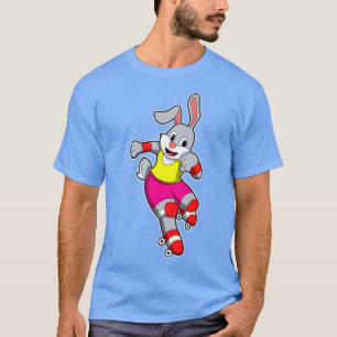 Camiseta Conejo en patinaje en línea con patines en línea H