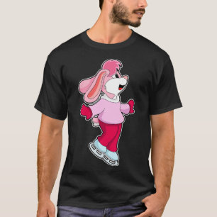 Camiseta Conejo en patinaje sobre hielo con patines de hiel