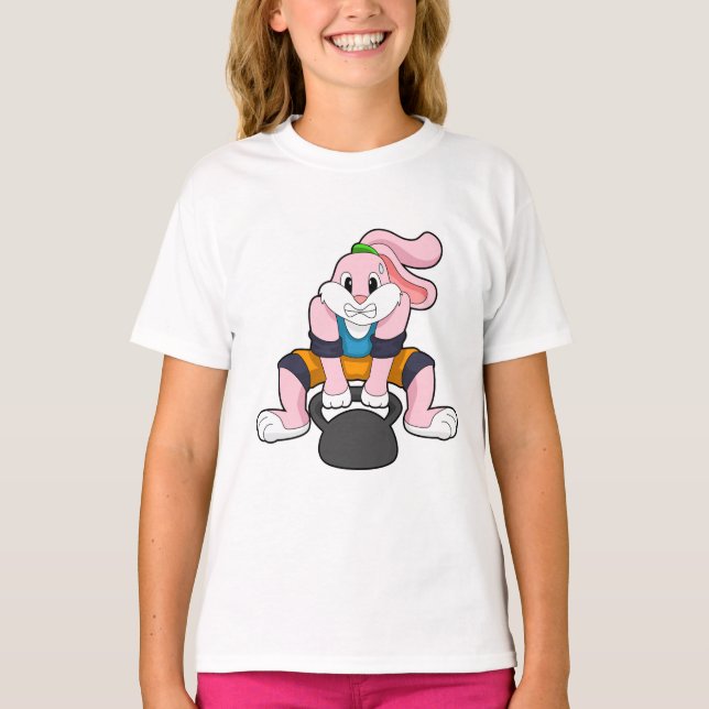 Camiseta Conejo en puesta en forma con Dumbbell.PNG (Anverso)