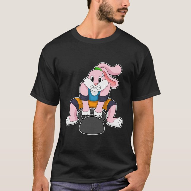 Camiseta Conejo en puesta en forma con Dumbbell.PNG (Anverso)